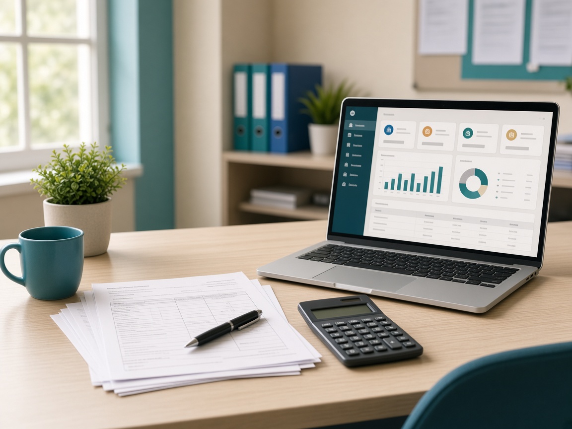 School office managing fees and receipts